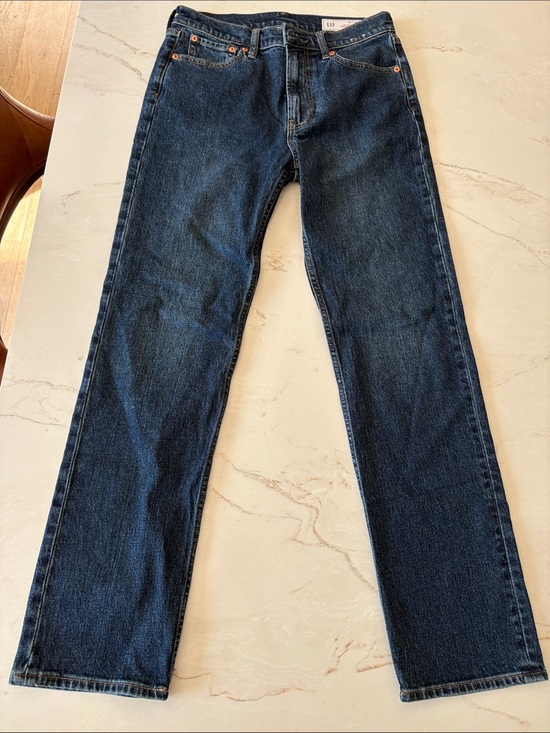 GAP Denim - GAP Women's Dark Blue Straight-Leg Jeans